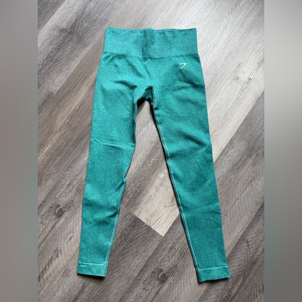 GymShark Adapt Fleck Leggings Teal Aqua Small Workout Gym - Picture 2 of 12